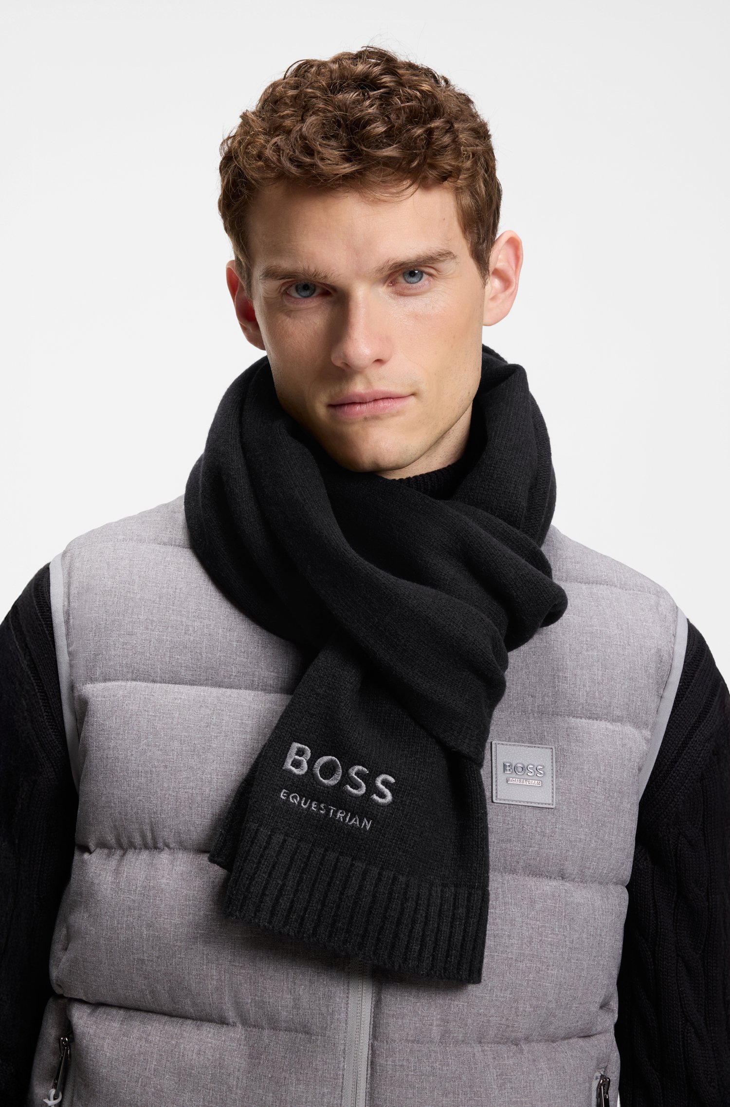 Boss Equestrian wool-blend scarf halsdukar & sjalar herr – bild 3
