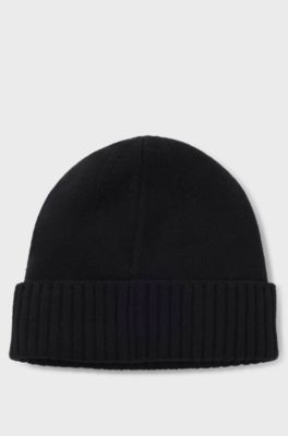 Equestrian beanie hat, Black