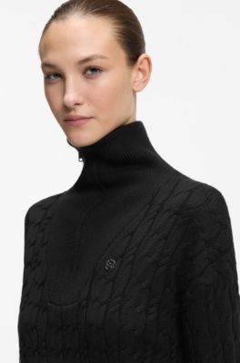 Equestrian troyer sweater, Black