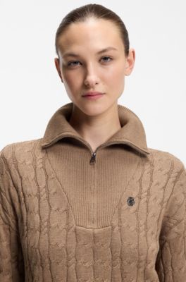 Equestrian troyer sweater, Brown