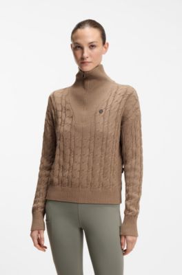Equestrian troyer sweater, Brown