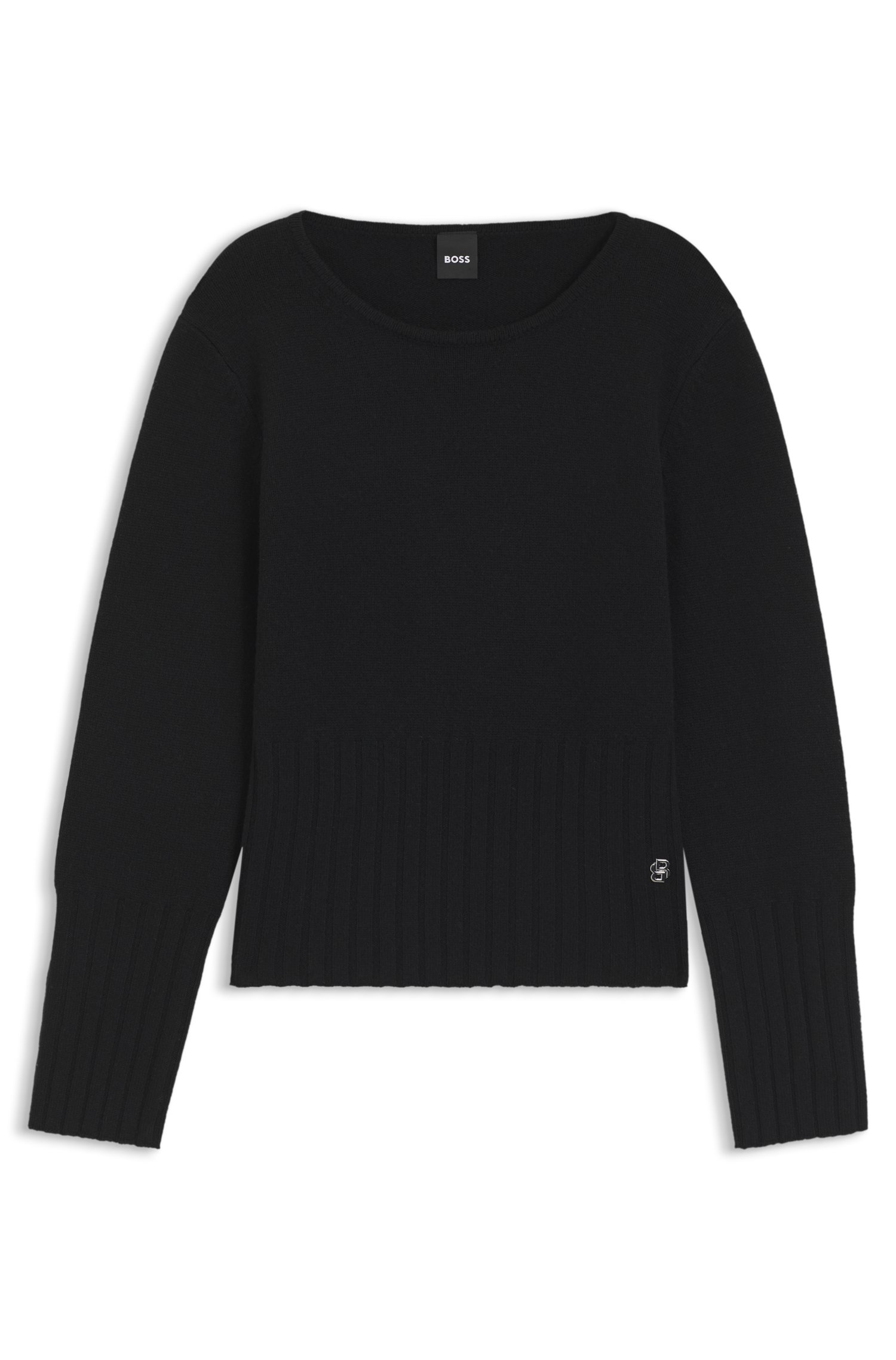 Equestrian wool-blend sweater