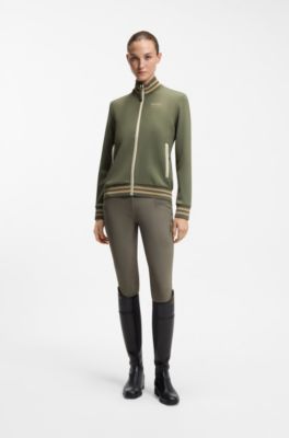 Equestrian zip-up jacket, Dark Green