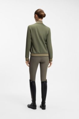 Equestrian zip-up jacket, Dark Green