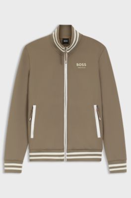 Equestrian zip-up jacket, Brown