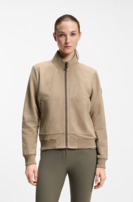 Equestrian fleece jacket, Brown