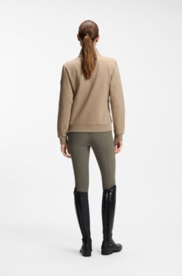 Equestrian fleece jacket, Brown