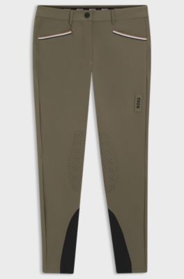 Equestrian knee-grip breeches, Dark Green