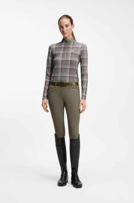 Pantalon d’équitation avec finitions agrippantes au niveau des genoux