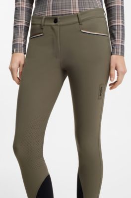 Equestrian knee-grip breeches, Dark Green