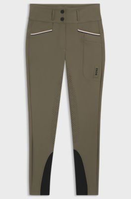 Equestrian full-grip breeches, Khaki