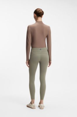 Equestrian full-grip leggings, Dark Green
