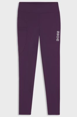 Equestrian full-grip leggings, Dark Purple