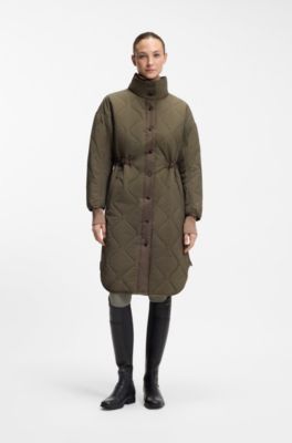 Equestrian quilted coat, Dark Green