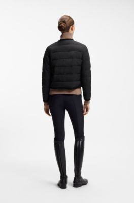 Equestrian cropped puffer jacket, Black