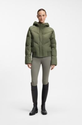 Equestrian quilted jacket, Dark Green