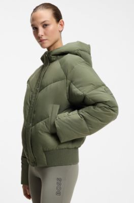 Equestrian quilted jacket, Dark Green