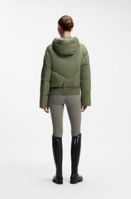 Equestrian quilted jacket, Dark Green
