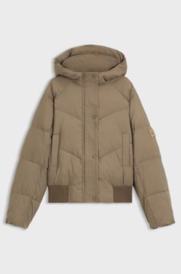 Equestrian quilted jacket, Brown