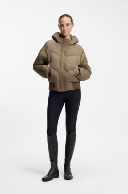 Equestrian quilted jacket, Brown