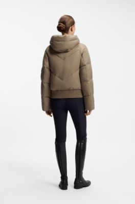 Equestrian quilted jacket, Brown