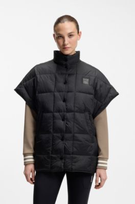 Equestrian down cape, Black