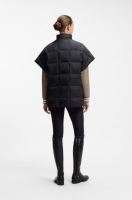 Equestrian down cape, Black