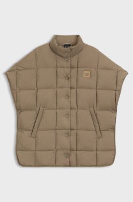Equestrian down cape, Brown