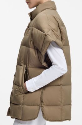Equestrian down cape, Brown