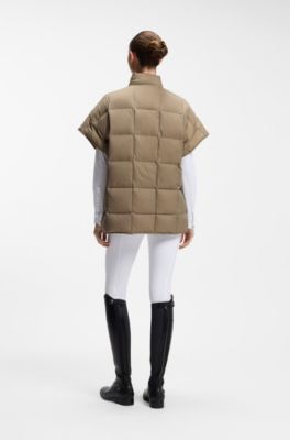 Equestrian down cape, Brown