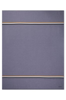 Double fouta beach towel in a cotton blend, Grey