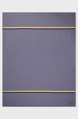 Double fouta beach towel in a cotton blend, Grey