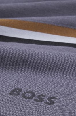 Telo da bagno in misto cotone con doppia fouta, Grigio