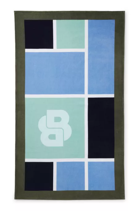 Serviette de plage en velours de coton