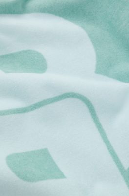 Cotton-velvet beach towel, Patterned
