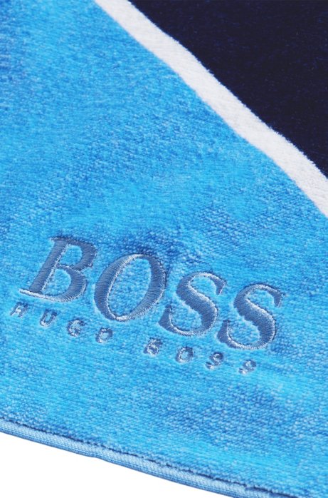 Boss Serviette De Plage En Coton Au Toucher Velours à