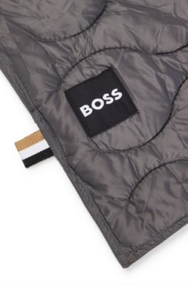 Coperta trapuntata con custodia da viaggio, Grigio scuro