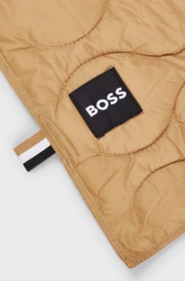 Doorgestikte deken met reishoes, Oranje