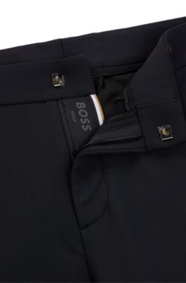 슬릿 헴 코튼 터치 트랙수트 팬츠, 블랙