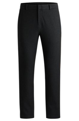 코튼 터치 패브릭 스트레이트 핏 팬츠, 그레이