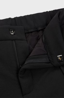 Relaxed-fit tracksuit bottoms with goose-down-blend filling, Black