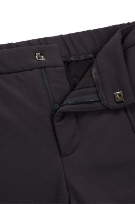 구스 다운 블렌드 충전재 릴랙스 핏 트랙수트 팬츠, 다크 그레이