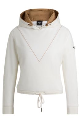 방풍 안감 패딩 후디, 화이트