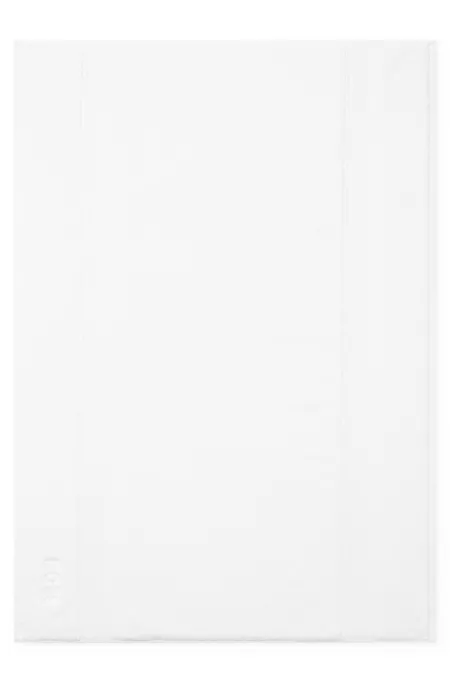 White Aegean-cotton bath mat with tonal logo