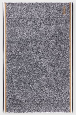 Cotton-jacquard bath mat with signature stripes, Grey