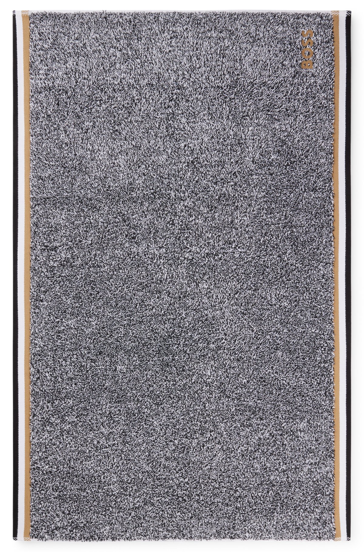 Cotton-jacquard bath mat with signature stripes, Grey