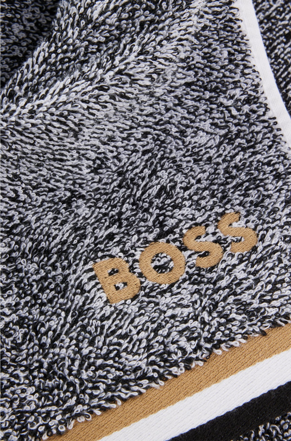 Cotton-jacquard bath mat with signature stripes, Grey