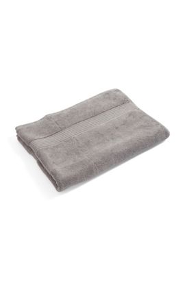 GUEST TOWELS IN BLACK HUGO BOSS LOFT COTTON BATH WHITE /SILVER IN ALL SIZES 
