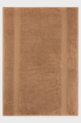 Tapis de bain &agrave; logo en coton de la mer &Eacute;g&eacute;e, Marron