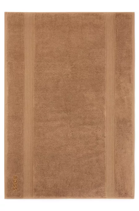 Logo bath mat in Aegean cotton
